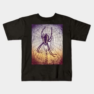 Spider Web in grunge Kids T-Shirt